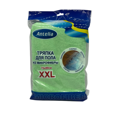 Тряпка д/пола микроф. 75*80см ХХL (В УПАКОВКЕ ) ANTELLA (Голубая,Красная,Зелёная,Серая)