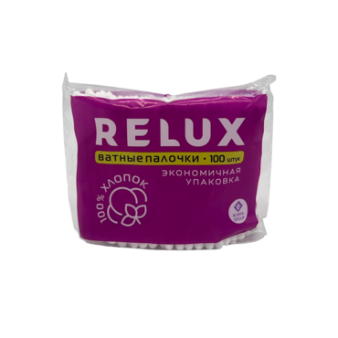 Ватные палочки RELUX / Правильное решение (100шт) п/э(52) 