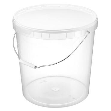 Ведро 20л  ПРОЗРАЧНОЕ D-330мм  с метал. ручкой