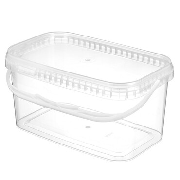 Ведро ПРЯМОУГОЛЬНОЕ 2 л  ПЕТРОПОЛИМЕР  ( БСВ) (70)