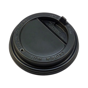 Крышка D=90  ЧЁРНАЯ С ПИТЕЙНИКОМ (100)(1000шт)(2000)  СТ