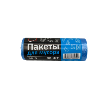 Мусорный Пакет в рул.30л 30шт Континент (50рол) син.