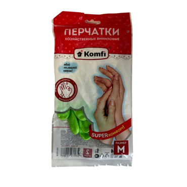 ПЕРЧАТКИ хоз Виниловые Komfi 