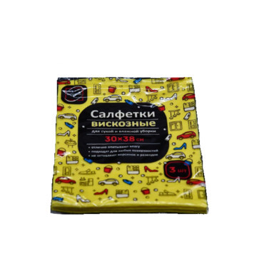 Салфетка для стола  ВИСКОЗА 30*38 (3 шт)