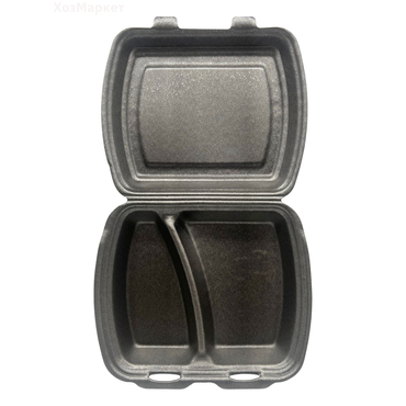 Ланч-БОКС   2-х секц. SLB-2 ЧЕРНЫЙ (100) 2-х замковые