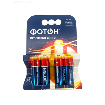 Батарейки алкалин АА R6 Фотон (4)(40шт)