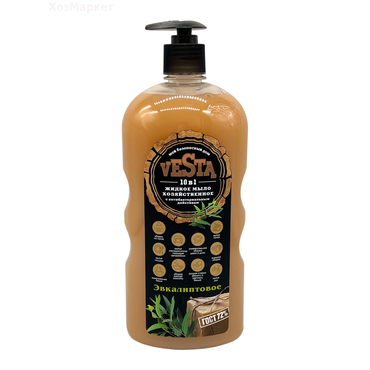 Мыло хоз. жидкое Vesta 1л Эвкалиптовые (16)